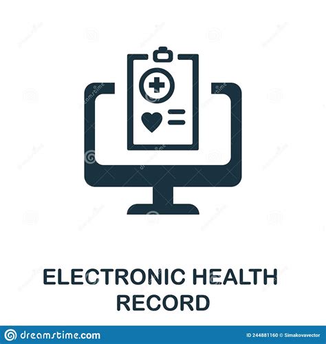 Electronic Health Record Icon Simple Element From Healthcare