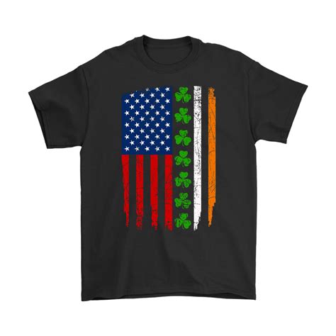 Irish American Flag Mens Tshirts Irish American American Flag