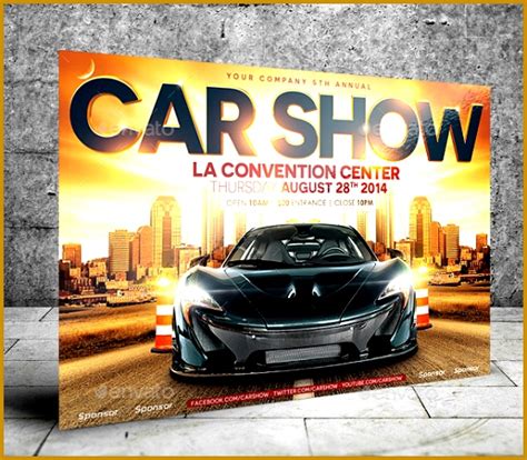 3 Car Show Flyer Template Fabtemplatez