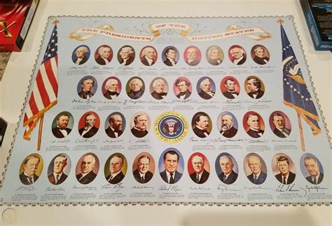 Vintage 1969 Presidents Of The United States Poster American Politics Political 1875901052