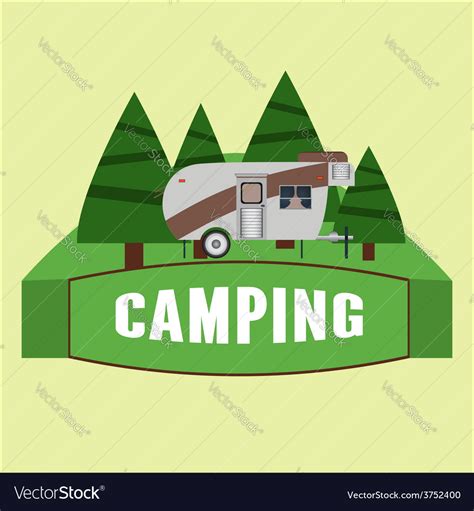Rv Camping Logo And Badge Royalty Free Vector Image
