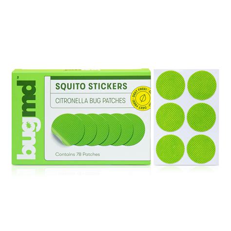 Squito Stickers for Adults by BugMD, 100% Natural Mosquito Repellent