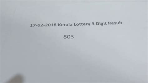 Pcso swertres 3d 2d 4d lotto result february 8 2021. Today | Kerala | 3 | digit | lottery | ticket | result ...