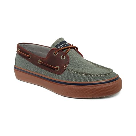 Lyst Sperry Top Sider Bahama 2eye Heavy Canvas Boat Shoes In Gray For Men
