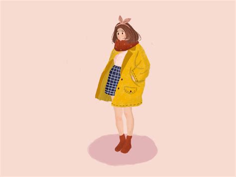 Red Scarf Girl By Ruby Maulidina On Dribbble