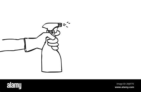 Hand Spraying Disinfectant Drawing 2d Animation Stock Video Footage Alamy