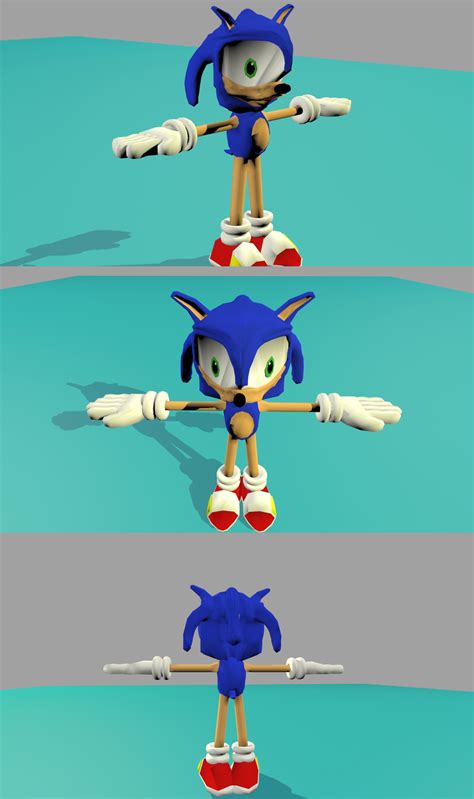 Sonic Model Is Completed By Andywilson92 On Deviantart