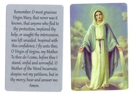 Memorare Remember O Most Gracious Lot Of Laminated Catholic Prayer Cards EBay