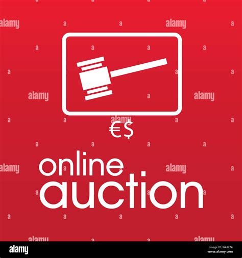 Vector Logo For Bidding And Auctions Stock Vector Image And Art Alamy
