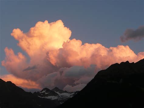 Cogne Sunset Over The Graian Alps Looking East Alps Aosta Sunset