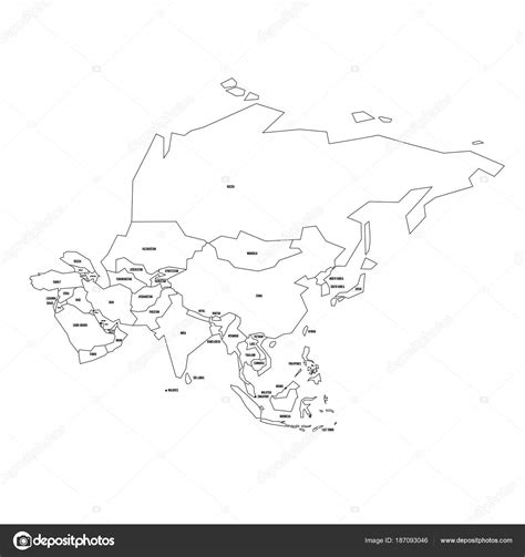 Map Of Asia Borders 88 World Maps