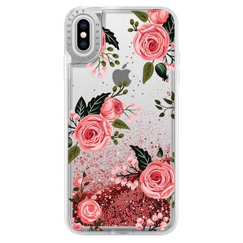 Casetify Glitter Case Pink Roses Pink For Iphone Xs Max Cases