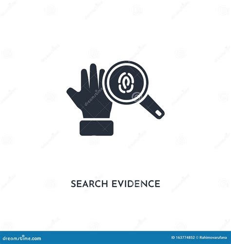 Search Evidence Icon Simple Element Illustration Isolated Trendy