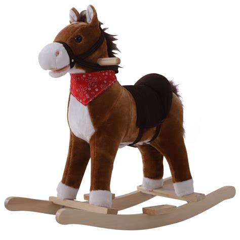 Qaba Spring Rocking Horse Kids Ride On Horse Rockers Toy Rodeo Bull