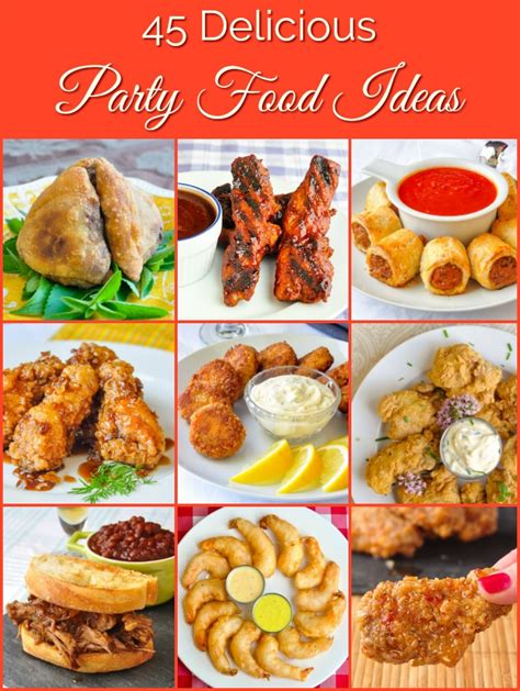 Drinks can make table clothes wet which is a bad look when mixed with hot, fresh food. 45 Great Party Food Ideas - from sticky wings to elegant ...