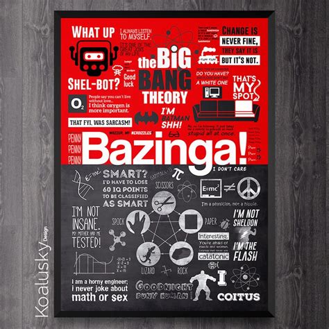 The Big Bang Theory Poster Geek Wall Decor Bazinga Sheldon Cooper