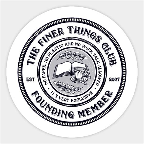 the finer things club the office us sticker teepublic