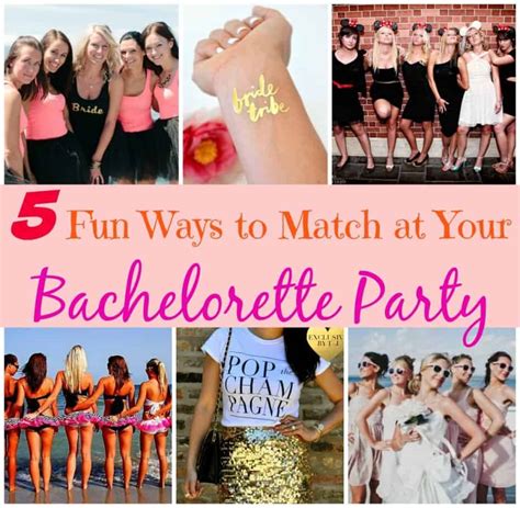 5 Fun Ways To Match At Your Bachelorette Party Inspired Bride