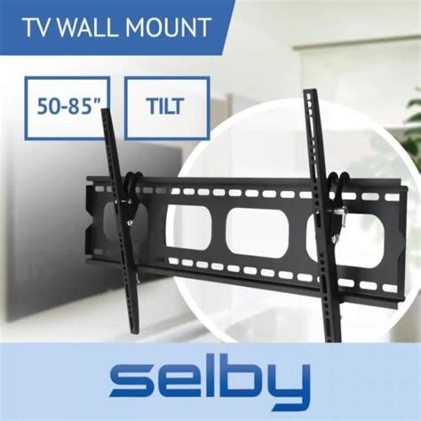50 85 Inch 100kg Slimline Universal Tv Tilt Wall Mount Bracket Selby
