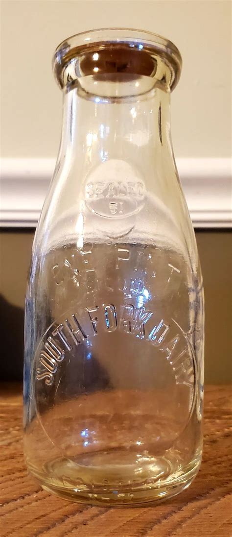 South Fork Dairy Pint Milk Bottle From Cambria County Pennsylvania