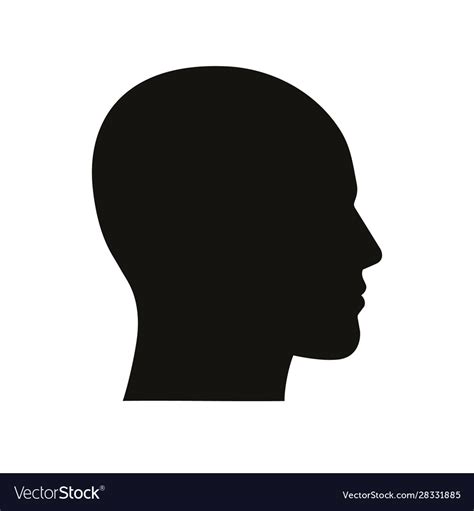 Silhouette A Head Royalty Free Vector Image Vectorstock