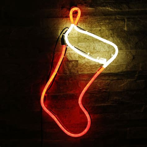 Neon Sign Light Socks Shape Design Night Lamp Wall Light For Party