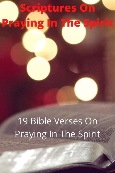 19 Scriptures On Praying In The Spirit Bible Verses Faith Victorious
