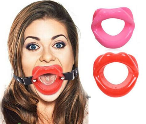 New Sexy Oral Open Mouth Toys Bondage Lips O Ring Restrait Open Mouth Gag 4 Col Ebay
