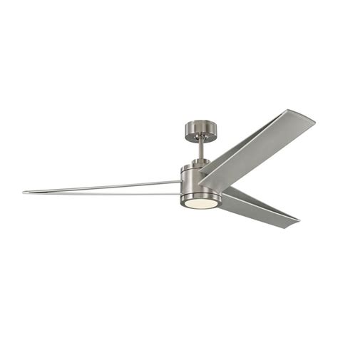 Monte Carlo Fans Armstrong 60 In Integrated Led Brushed Steel Ceiling