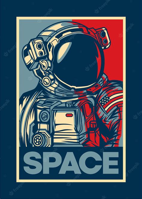 Premium Vector Astronaut Poster