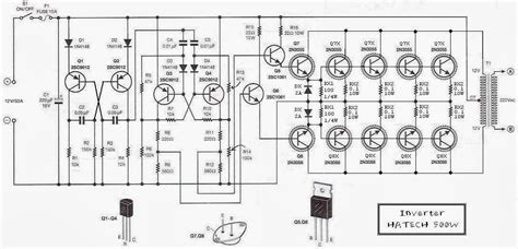 Simple 500w 12v To 220v Inverter Circuits Diagram Electronic Circuits