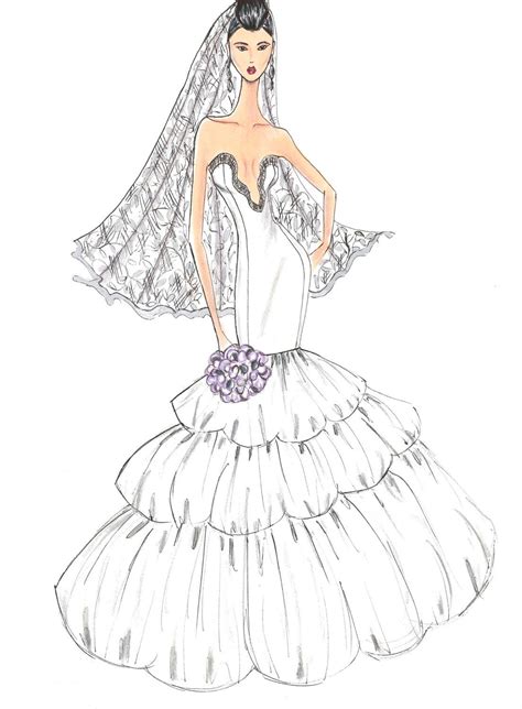 Bridal Illustration And Modern Bride Wedding Dress Modern Bride