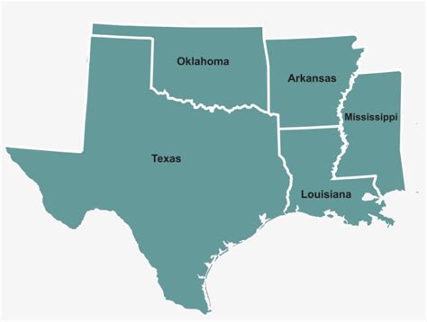 Map Of Texas Arkansas Oklahoma And Louisiana Boston