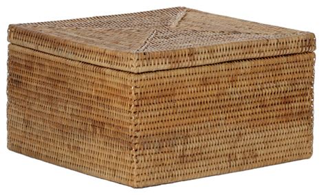 Create some space with our wide range of storage bins & boxes. Hand Woven Rattan Letter File Box With Lid - Tropical ...