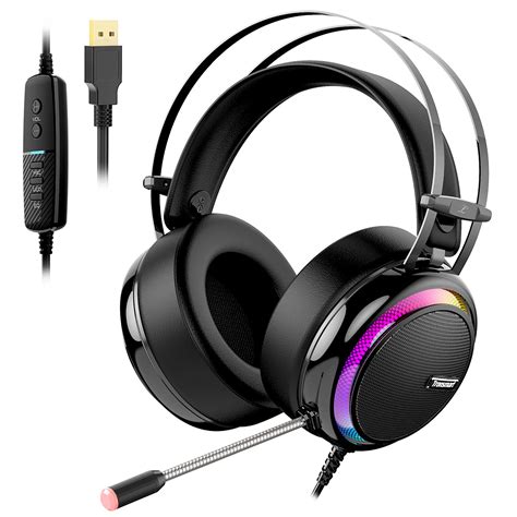 Usb Gaming Headset With Mic For Pclaptoptronsmart Glary 35mm Wired