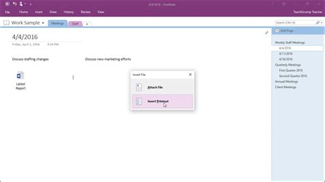 Insert File Attachments In Onenote Instructions Teachucomp Inc