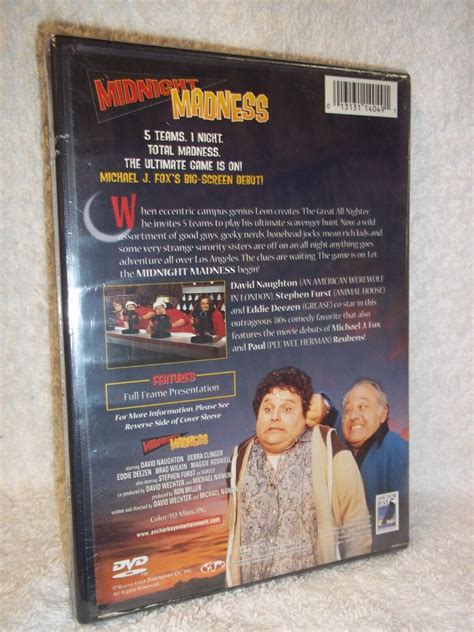 Midnight Madness Dvd Debra Clinger David Naughton Michael J Fox