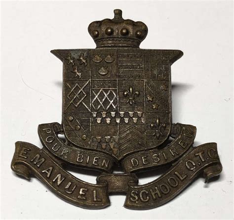 Emmanuel School Otc Wandsworth Cap Badge By Gaunt London