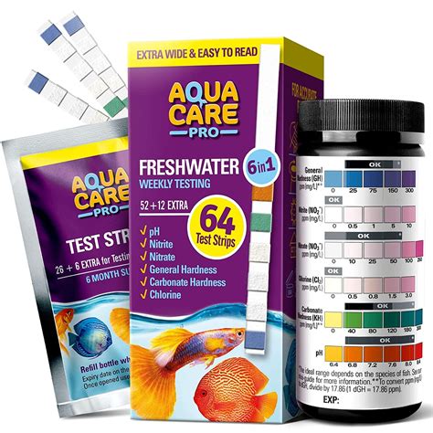 Aqua Care Pro 6 1 Aquarium Testing Kit For Freshwater And Saltwater