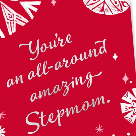 Youre All Around Amazing Christmas Card For Stepmom Greeting Cards