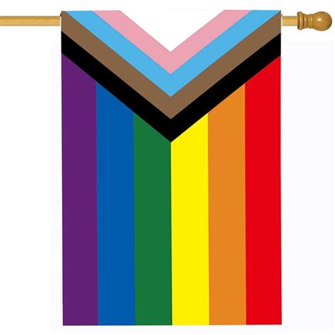 buy topflags progress pride house flag double sided 28 x 40 inch progress flags for lesbian