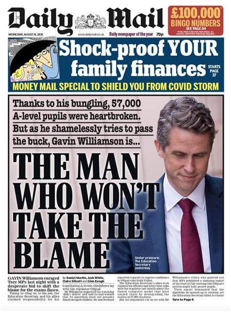 Daily Mail Front Page Today Todays Front Page A Post Claims To