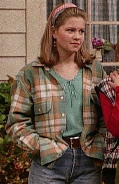 dj tanner full house style fashion plaid aesthetic tumblr cute teal green 90 s outfits retro