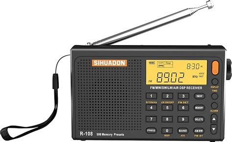Sihuadon R 108 Portable Digtial Radio Am Fm Sw Lw Airband Full Band Dsp