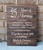 25 Years of Marriage Hand Painted Wood Sign 25th Anniversary - Etsy