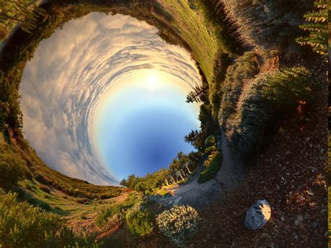 Panoramas Nature Panoramic Sphere Clouds Grass Wallpapers Hd