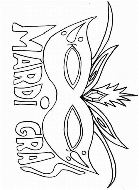 Free Printable Coloring Pages For Mardi Gras Printable Templates