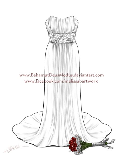 Wedding Dress Drawing Brittanys By Bahamutdeusmodus On Deviantart