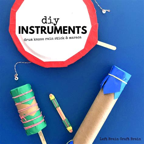 Diy Musical Instruments Kazoo Paper Plate Drum And Rainstick Left