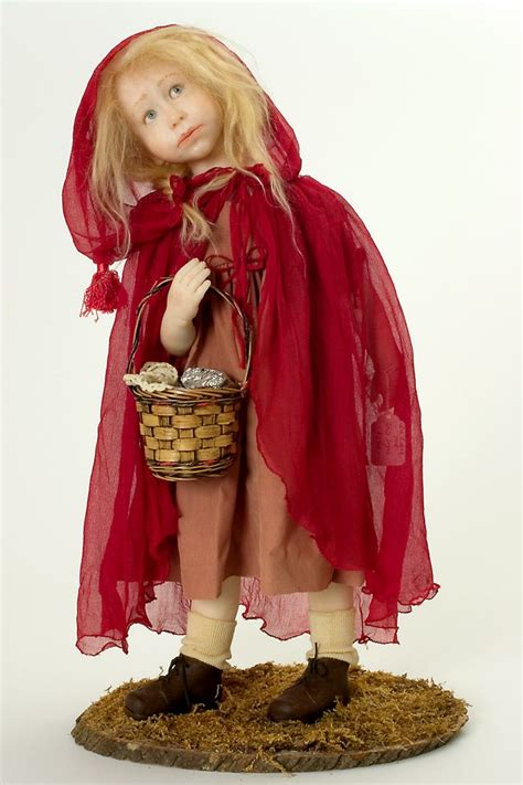 Red Riding Hood Polymer Clay One Of A Kind Art Doll By Odile Segui